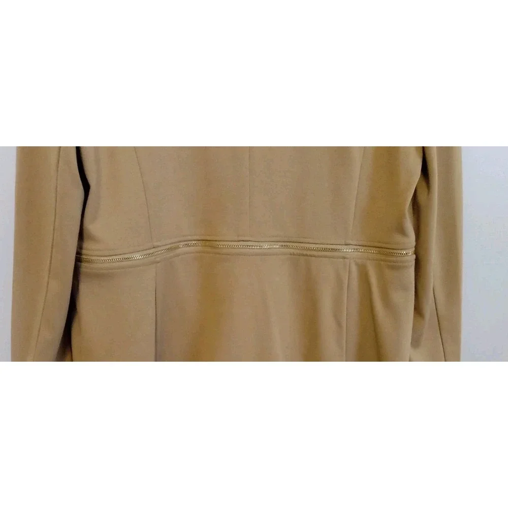 Grace Elements Heather Wheat Zip Design Longsleeve‎ Cardigan Jacket Size Xlarge